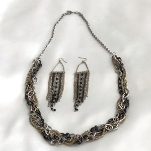 Vintage costume linked necklace